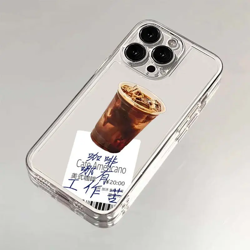 

American Coffee Has No Hard Work Phone Case For iPhone 16 15 11 12 14 13 Pro Max Mini X XSMax XR 7 8 Plus SE4 16e Silica Covers