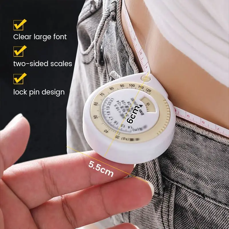 1.5M Automatic Telescopic Tape Measure Fitness Measuring Tape Centimeter Meter Tapes Metric Tape Ruler For Body Tailor Sewing