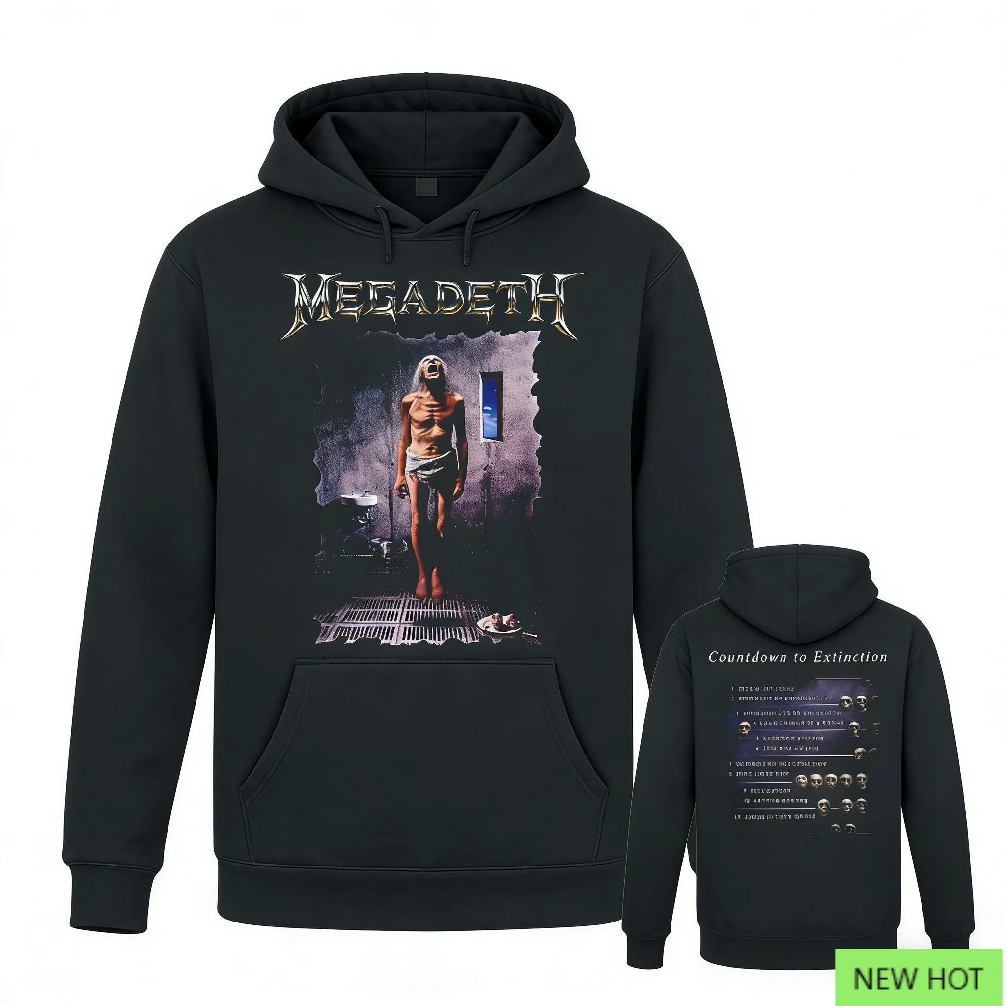 سترة بغطاء للرأس للعد التنازلي من Megadeth، سويت شيرت Thrash Metal، مثالي للمعجبين الذين يحبون Sharp Critical & Thrash Metal Vibe #1