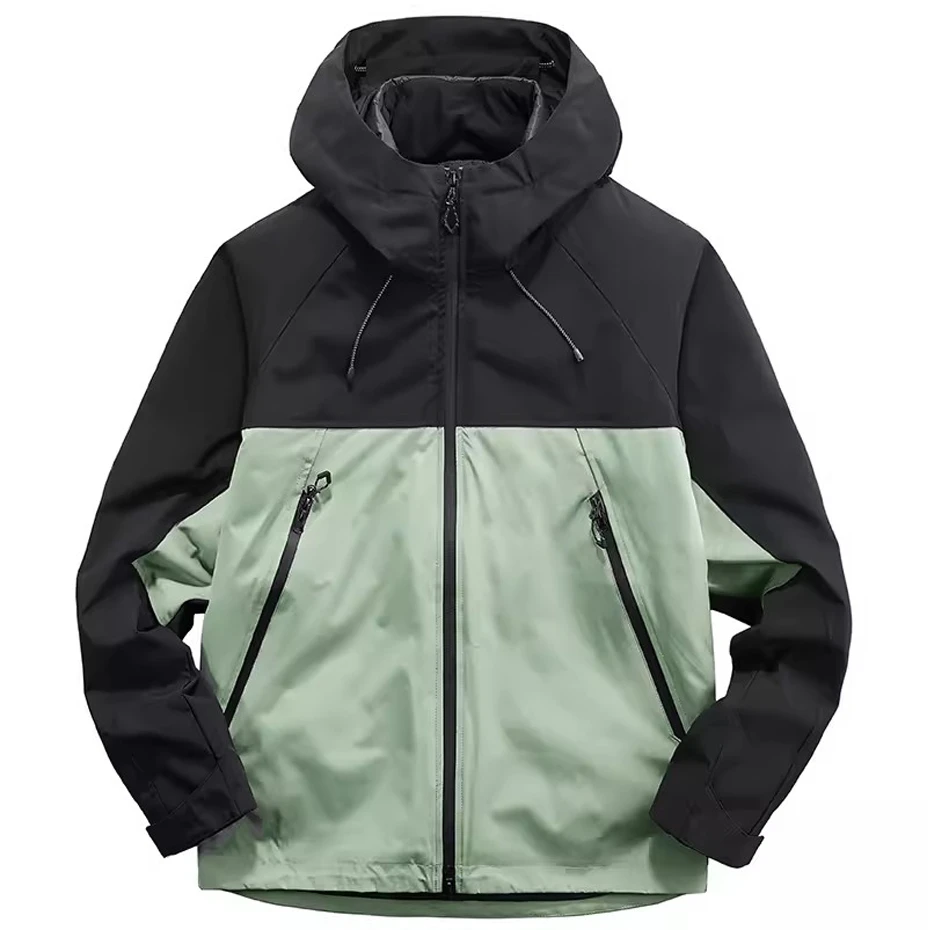 Wind jacke wasserdichte Daunen jacke Männer Techwear Patchwork Cargo Daunen mantel Mode lässig abnehmbare Liner Puffer Jacke männlich