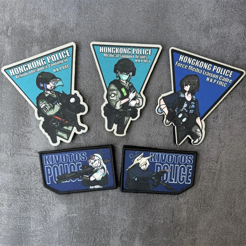 

Tactical Anime Patch Military Morale Badge Print Armband Hook Loop Cartoon Patches Backpack Sticker for Clothes