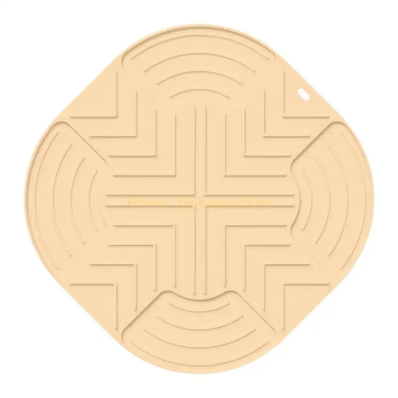 D0AB واقي مقالي الهواء من السيليكون المقاوم للحرارة، واقي عالمي مانع للانزلاق مناسب لحماية سطح الطاولة وسلامة المطبخ #5