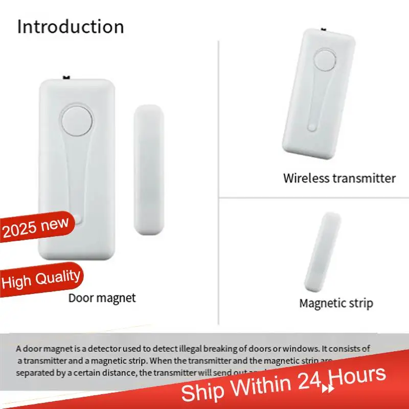 AC18 (garantado) 433 Mhz Sensor magnético inalámbrico de puerta y ventana Sistema Alartor de seguridad para el hogar Kits de Alartor antirrobo