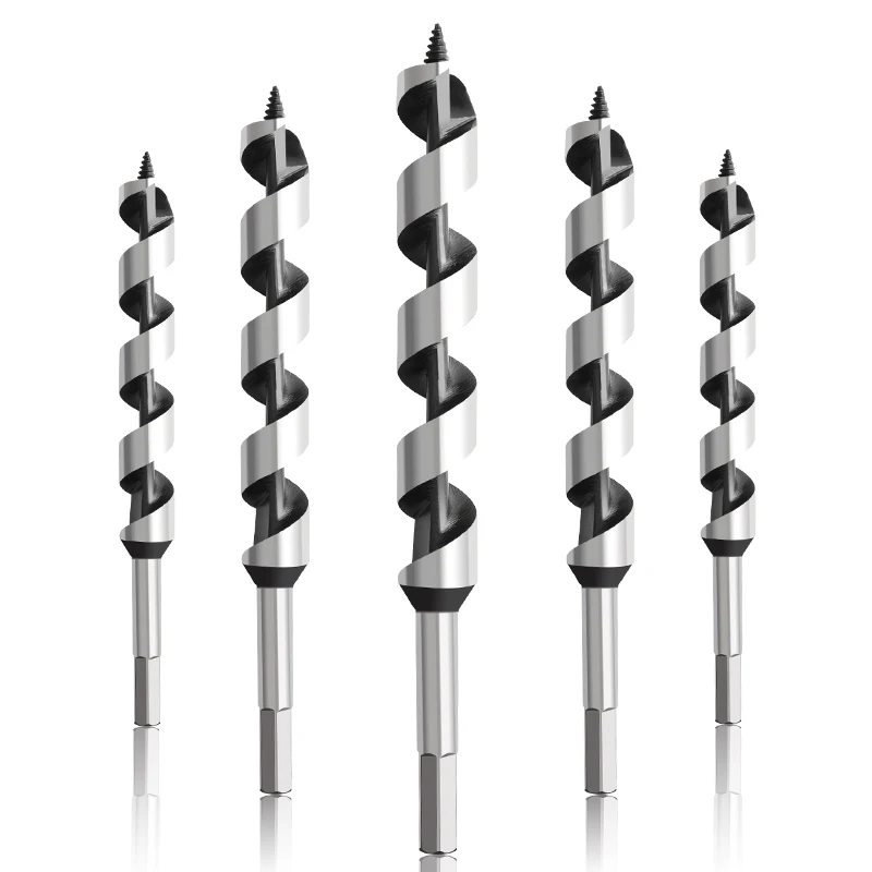 Mata Bor Putar Kayu Panjang 230Mm-460Mm Diameter: 6Mm ~ 35Mm, Set Bor Kayu Batu Tukang Kayu untuk Pekerjaan Kayu