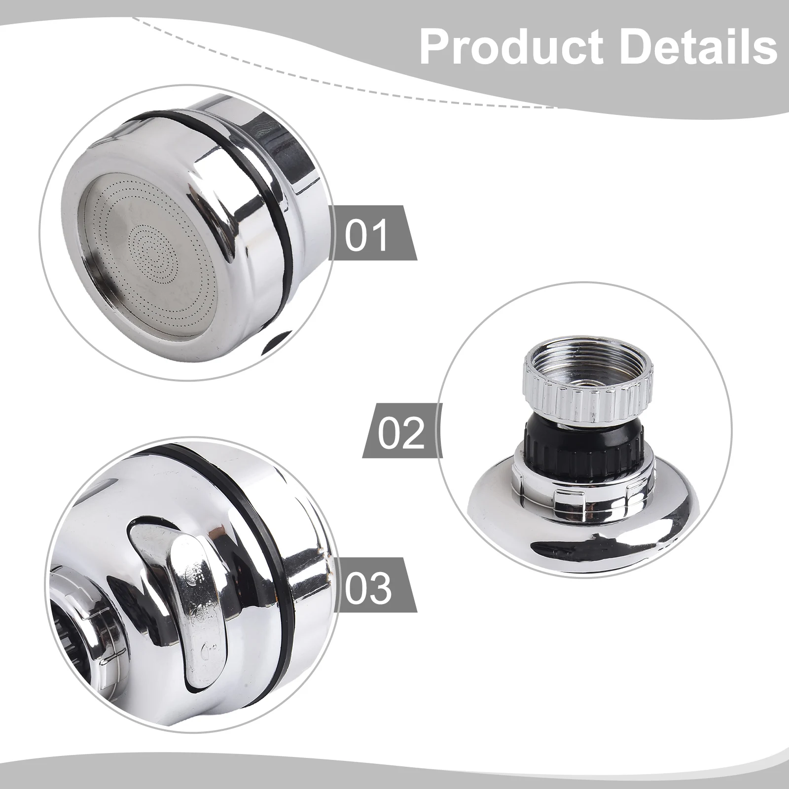 360 Degree Kitchen Faucet Aerator Adjustable Bathroom Water Filter Diffuser Water Saving Nozzle Faucet Connector Shower Bubbler