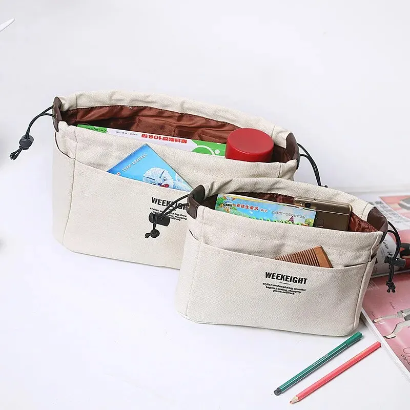 1pc Leisure Practical Portable Bag, Middle Bag Storage Bag, Makeup Bag, Canvas Bag Storage Bag