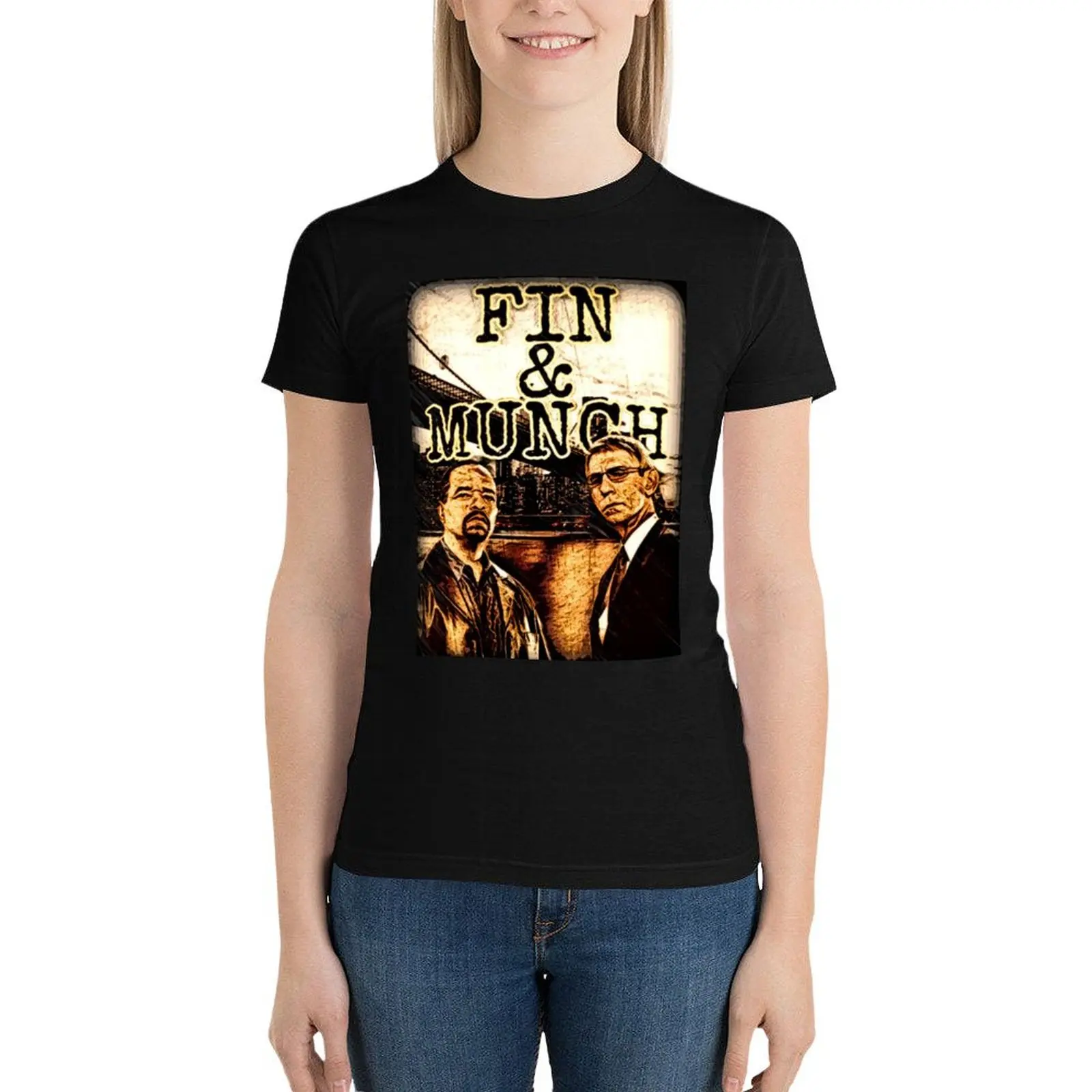 

Fin & Munch: Law & Order: SVU T-Shirt hippie clothes female shirts graphic tees summer clothes for Women