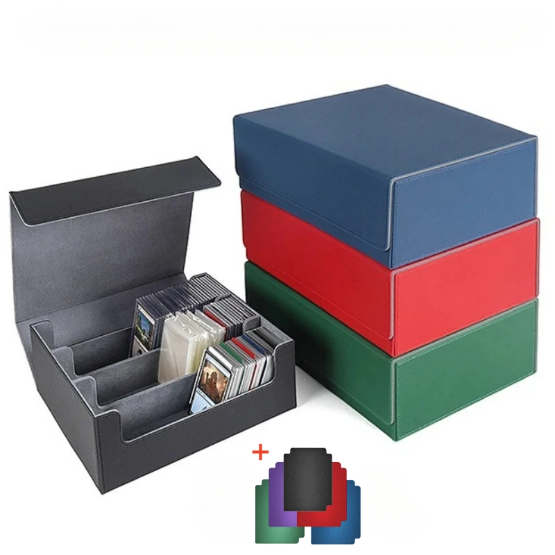 1800+ Trading Card Storage Box Magnetic Closure Card Deck Boxes PU Leather Card Box Card Storage Case for Magic Commander TCG