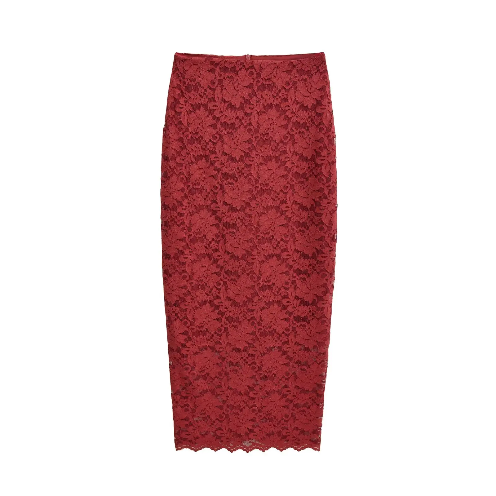 مثير الدانتيل عالية الخصر Bodycon تنورة المرأة التخسيس منتصف طول خطوة واحدة تنورة عادية عالية الخصر النايلون دنة مزيج #3