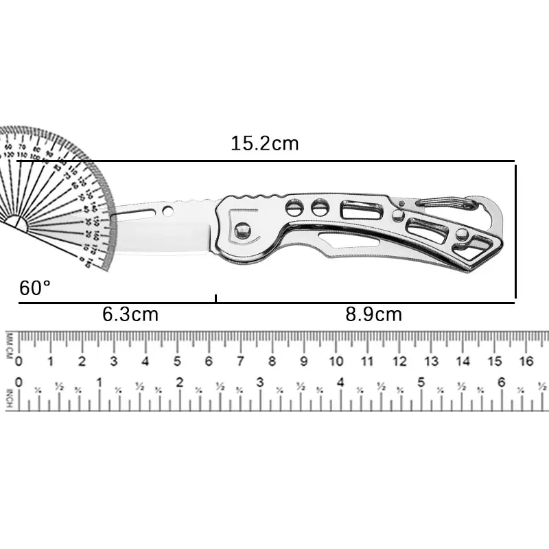 Convenient Stainless Steel Pocket Knife Mini Folding Knife Carry-on Defense Keychain Portable Pocket Knife Fruit Knife Convenien image 6