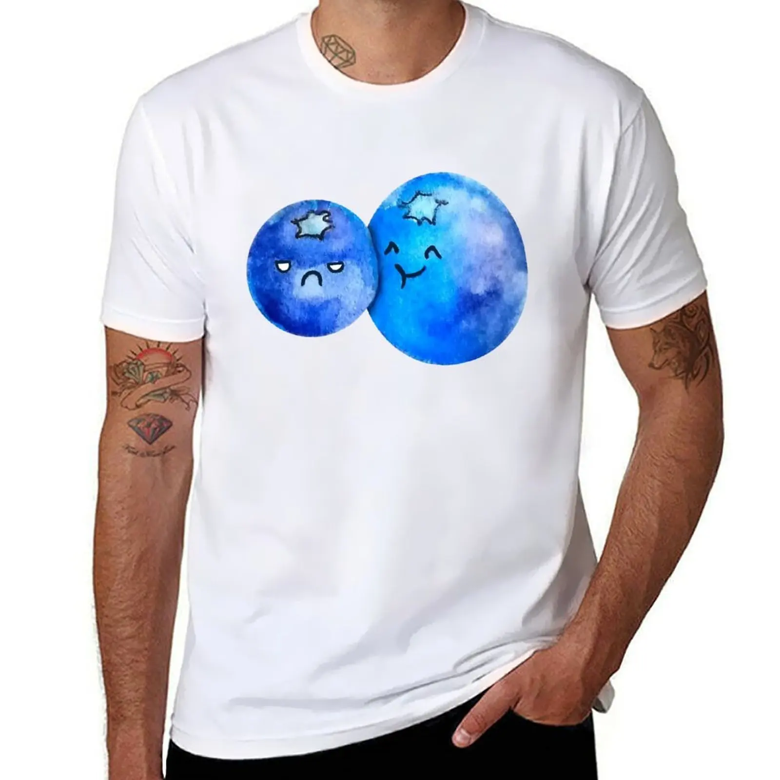 

Blueberry Friends T-Shirt cotton t shirts man 100% t shirts for man graphic funny T-Shirt