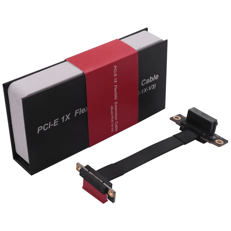 PCIE X1 Riser Cable Dual 90 Degree Right Angle Pcie 3.0 X1 To X1 Extension Cable 8Gbps PCI Express 1X Riser Card