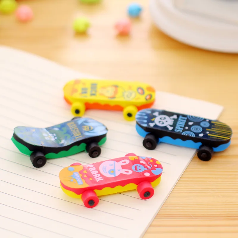 1 Pc Novelty Scooter Mini Eraser Rubber Cartoon Creative Kawaii Stationery Cartoonschool Supplies Papelaria Gift for Kids