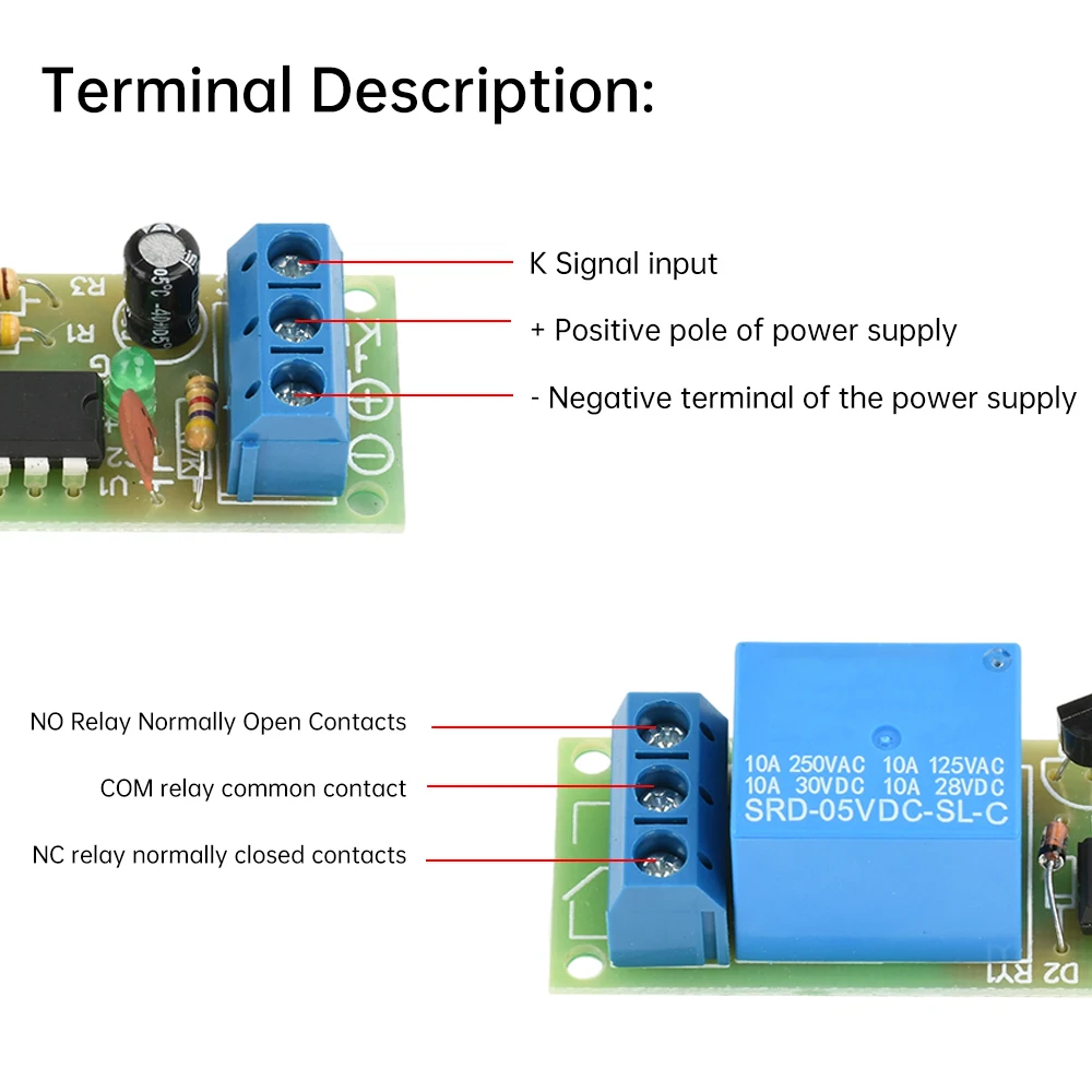DC 5V Flip-Flop Latch Relay Module 1 Channel Bistable Self-locking Switch High Level Trigger Board