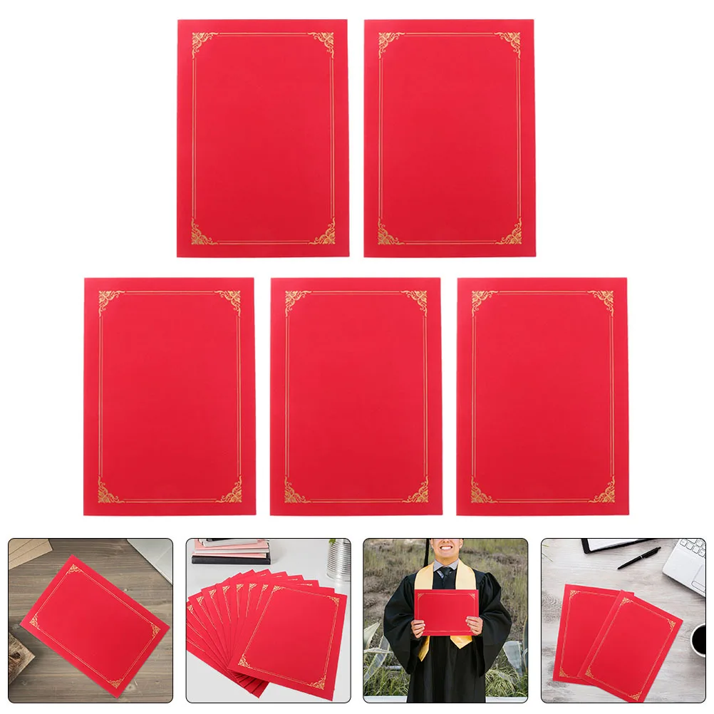 

5Pcs Diploma Covers Heavy Duty Paper Certificate Holders for Office Home Decoration and Document Protection Certificate Holders