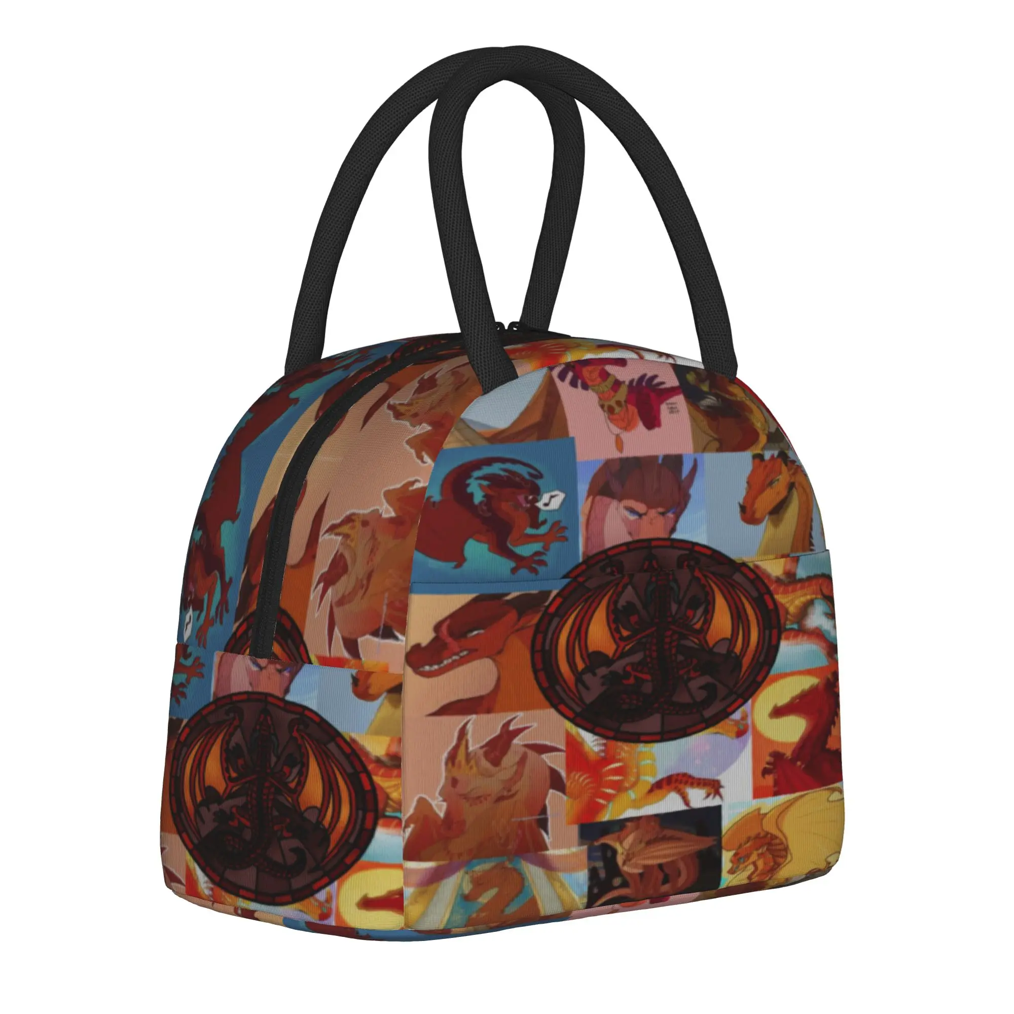 Wing Of Fire dragon Merch Insulated Lunch Bag For Picnic  Food Box Portable Cooler Thermal Lunch Boxes