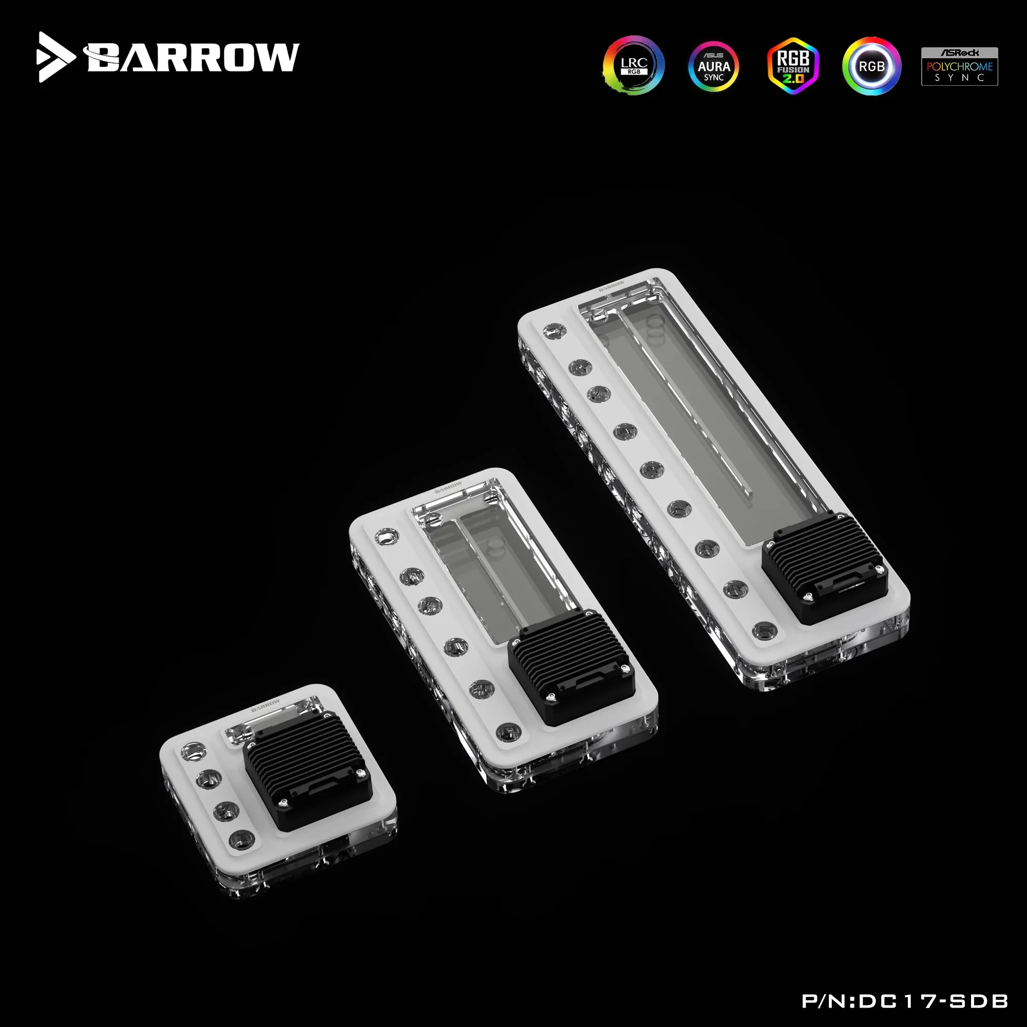 BARROW Acrylic Distro Plate / Board for PC Cooler System Case / Fit Hard Hose Tube / Combo DDC Pump DC17-SDB 120/240/360