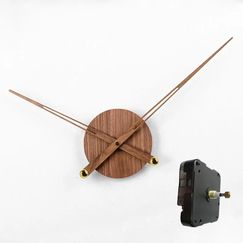 Large Solid Wood Wall Clock Needles Dial High Torque Quartz Movement DIY Walnut Spain Hands Wall Clocks Mechanism Silent Pointer