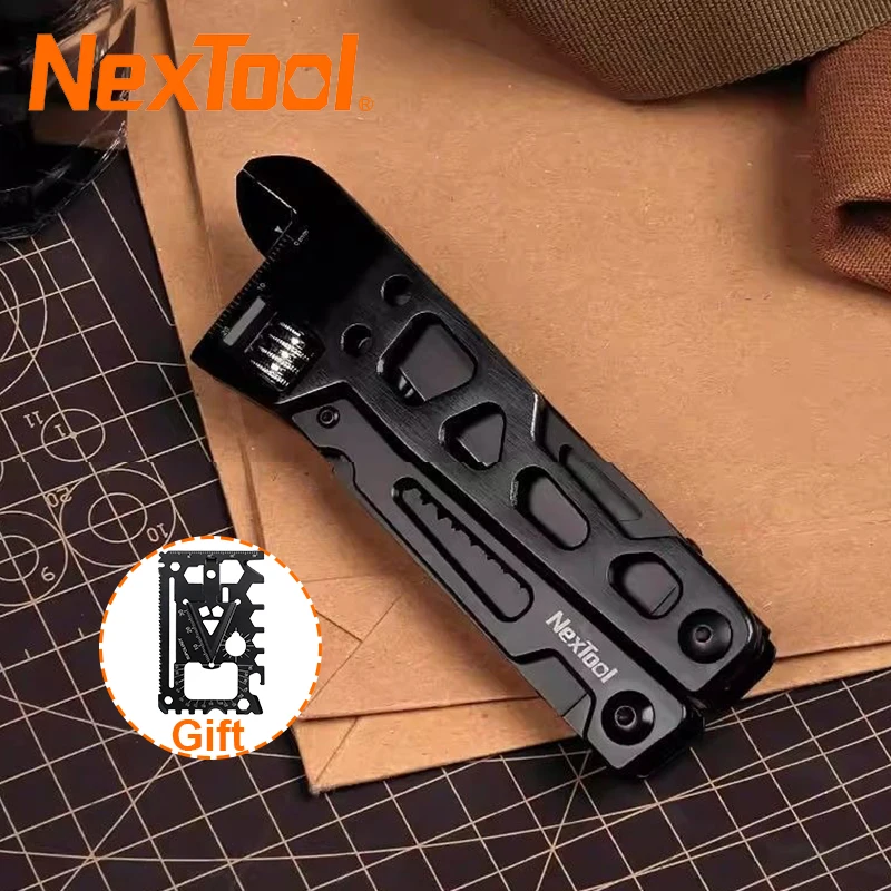 

NexTool Регулируемый гаечный ключ Многофункциональный инструмент 9 в 1, складные плоскогубцы, карманный нож, отвертка, многофункциональный инструмент, обслуживание дома