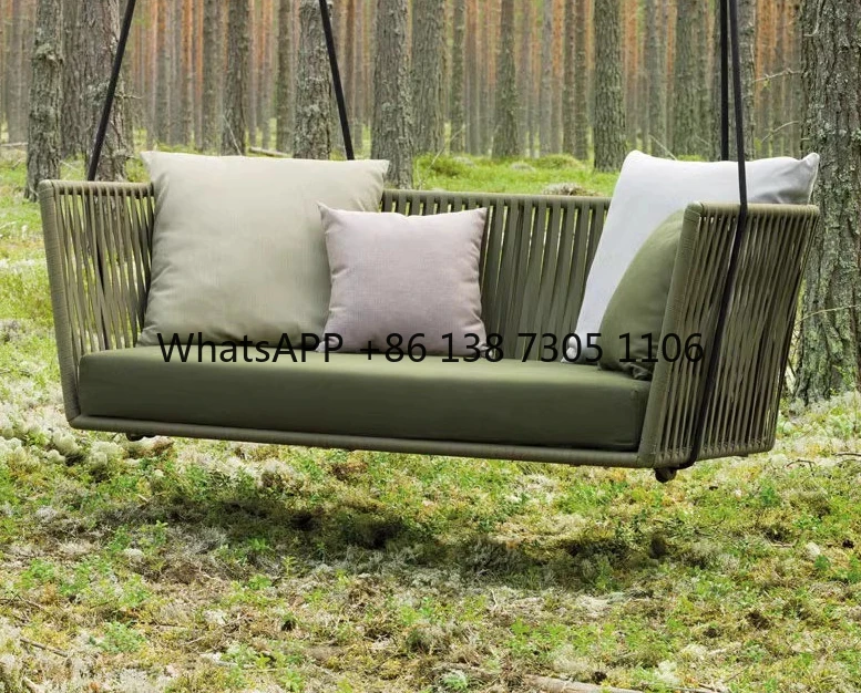 

Leisure villa garden swing chair hanging basket courtyard rattan rocking chair indoor and outdoor sofa hanging basket