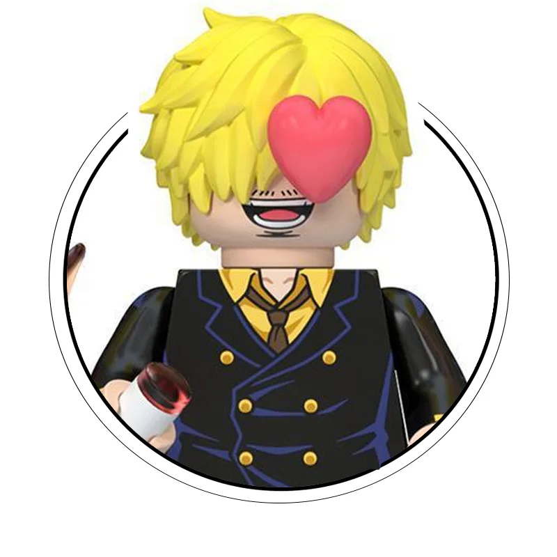 8-teiliges Set Luffy Zoro Nami Sanji Chopper Bausteine Mini-Actionfiguren Zubehör Weihnachtsgeschenke für Kinder