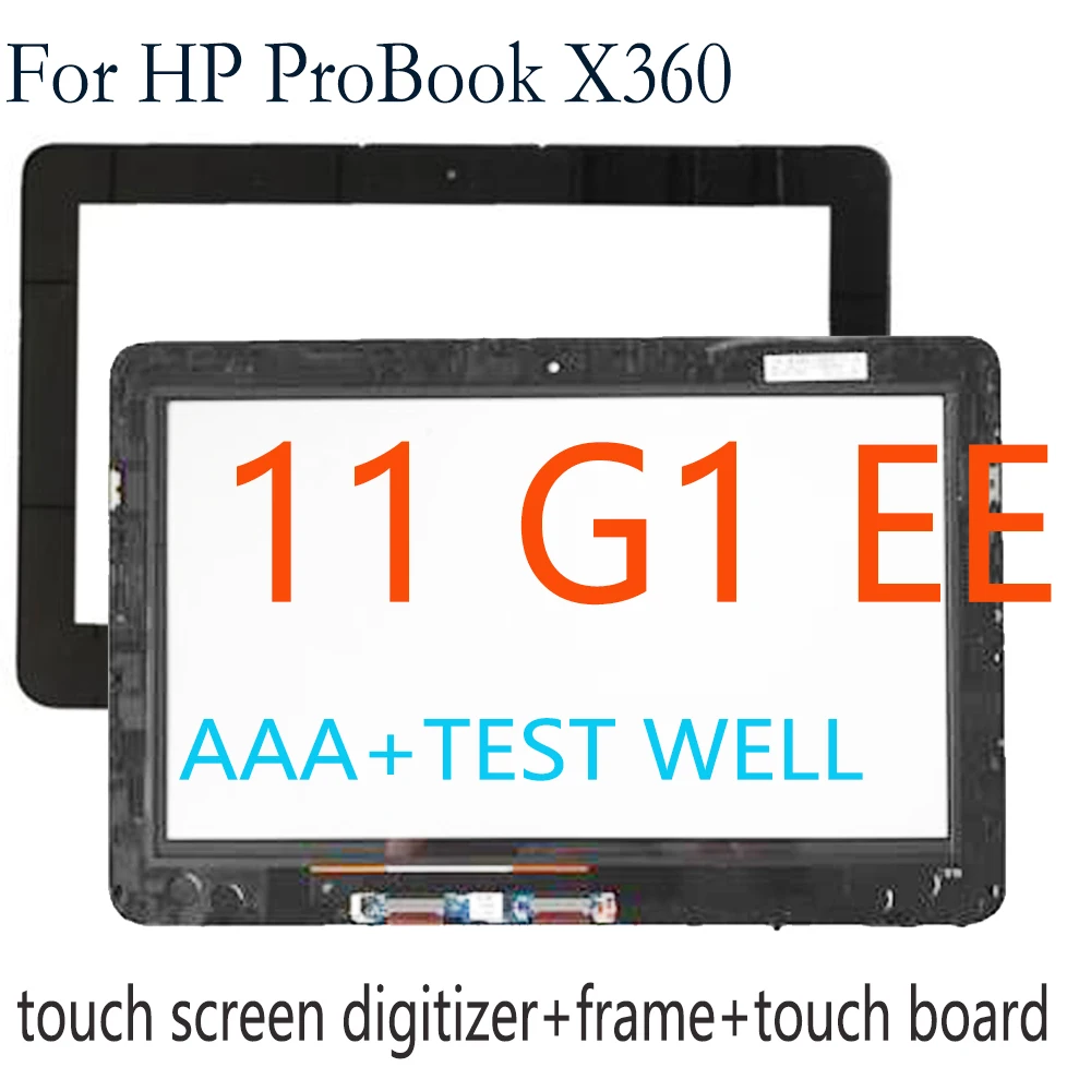 

11.6" Touchscreen For HP ProBook X360 11 G1 EE Touch Screen Digitizer Front Glass Lens with Frame Bezel Replacement