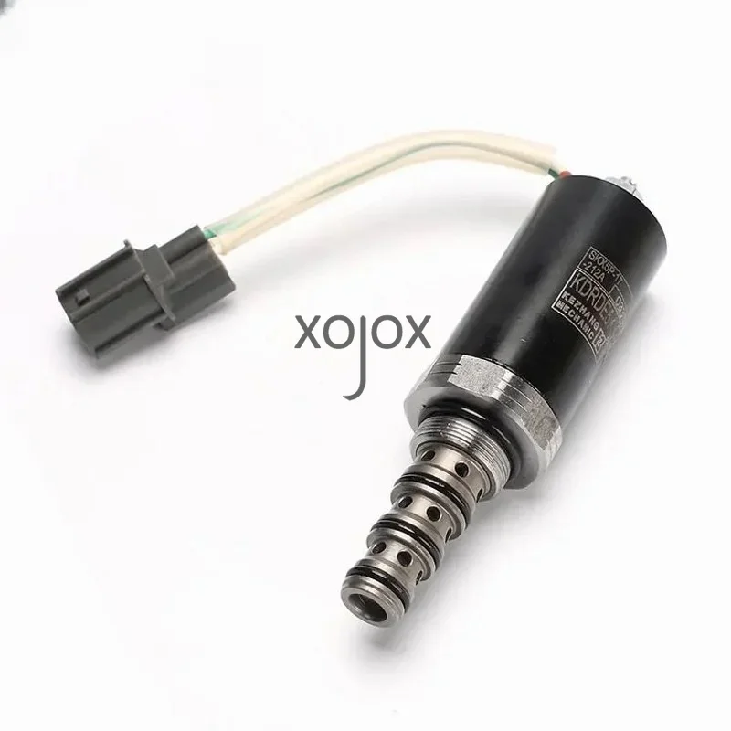 XOJOX For Kobelco hydraulic pump solenoid valve with wire SK200-2 220-2 Zhuzi pump large main pump proportional valve excavator