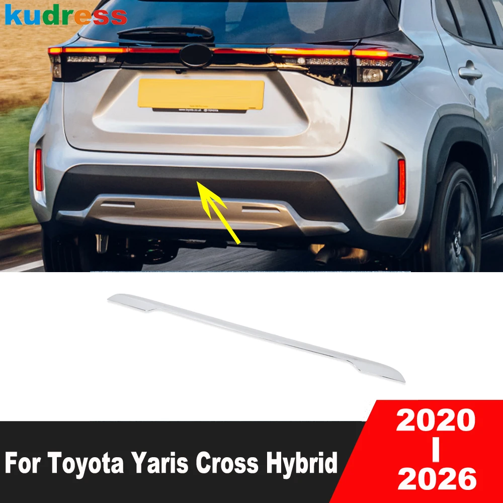 

Накладка на крышку багажника для Toyota Yaris Cross Hybrid 2020-2026, хромированная молдинг-полоса на дверь багажника, автомобильные аксессуары