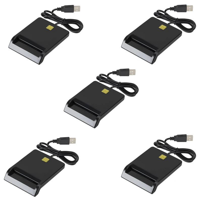 5X Universal Portable Smart Card Reader For Bank Card Card ID CAC DNIE ATM IC SIM Card Reader For Android Phones Tablet