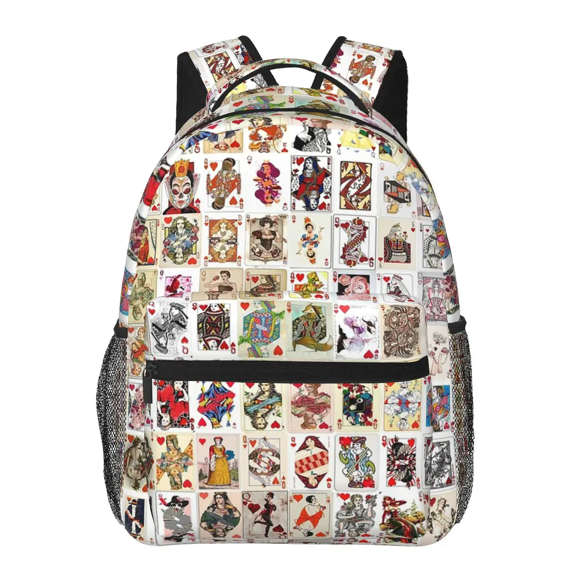 

Queen Of Hearts Backpacks Boys Girls Bookbag Students School Bags Cartoon Kids Rucksack Shoulder Bag Large Capacity
