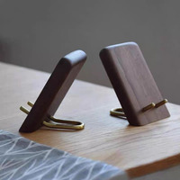 Lazy Desktop Tablet Holder Universal Table Cell Phone Support Mobile Phone Holder Wooden Walnut Stand for