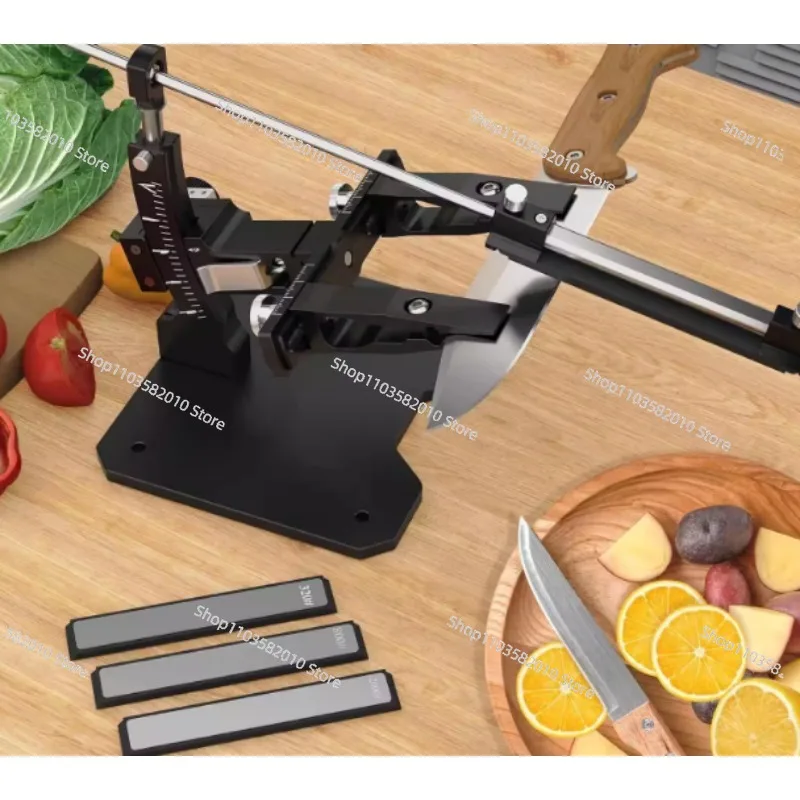 Guide Sharpening System Aluminum Professional Sharpener, Sharpening Set with 3 Diamond Discs