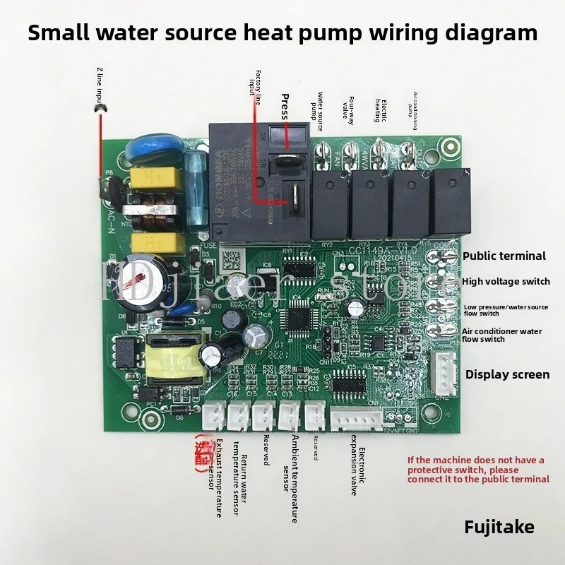 

Water Source Heat Pump Controller - Universal Ground Source AC Motherboard, WiFi Remote Control Board for Home Air Conditioning