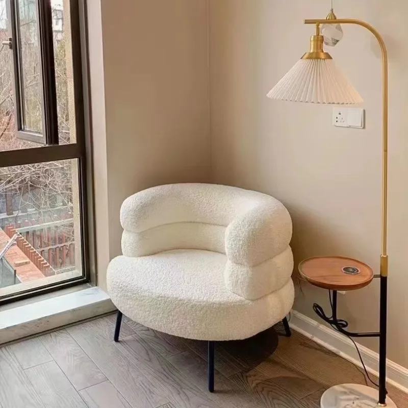 Nordic Wabi-Sabi Sherpa Modular Leisure Chair Modern Lightweight Durable for Home Office Home Villa Hotel Bedroom OEM ODM