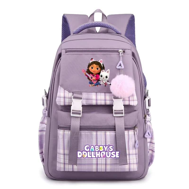 Gabby Dollhouse SchoolBag Primary School Bookbag Large-capacity Cartoon Anime Knapsack High-quality Backpack Laptop Bag Gift