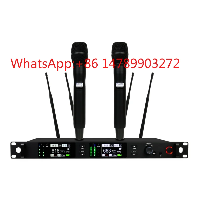 

1 To 2 UHF True Diversity Wireless Microphone Handheld Mic for KTV Outdoor Stage Wedding Speech