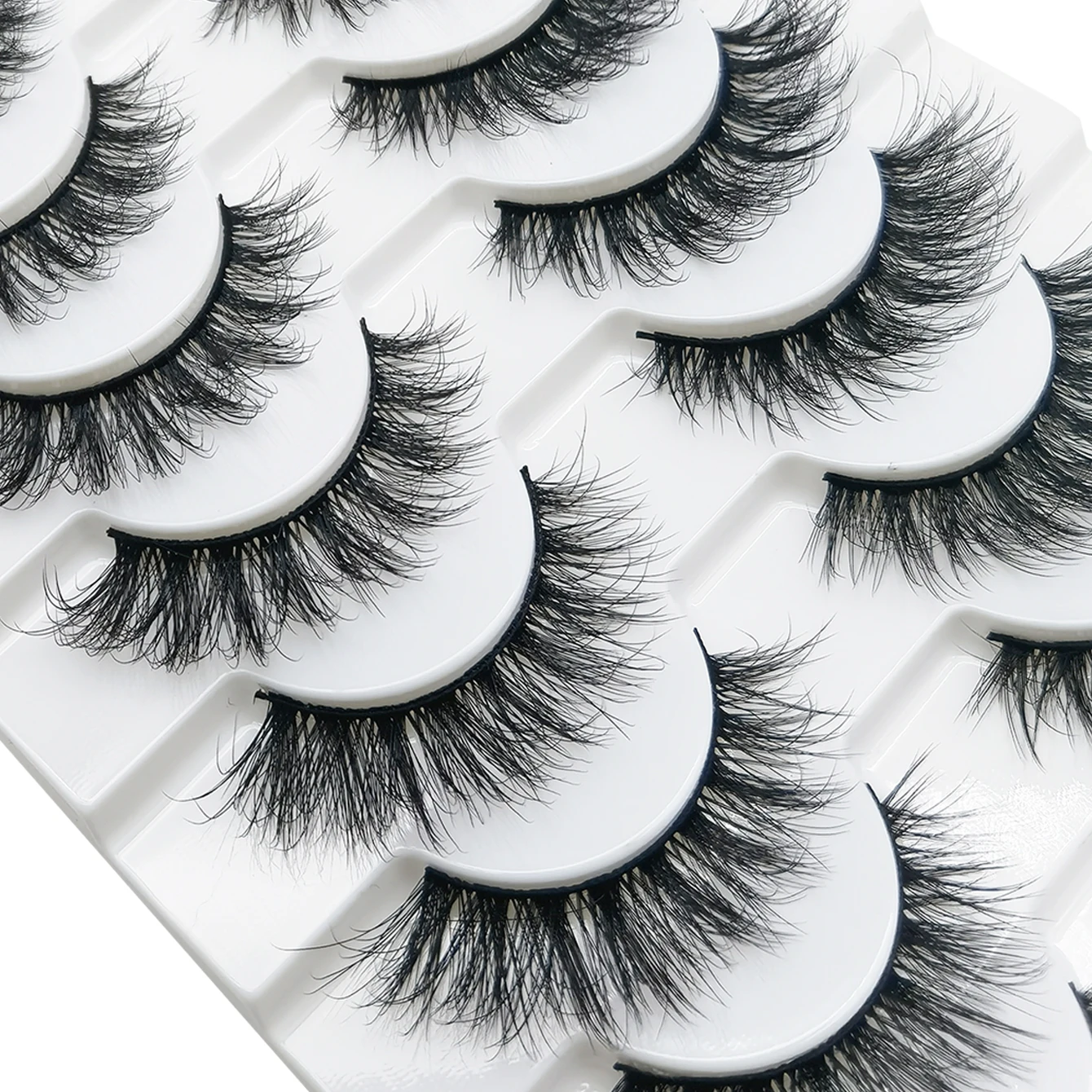 رموش طبيعية طويلة وسميكة -10 أزواج، قطعة كاملة رموش طويلة رقيقة وملفتة للنظر، متينة وطويلة الأمد #4