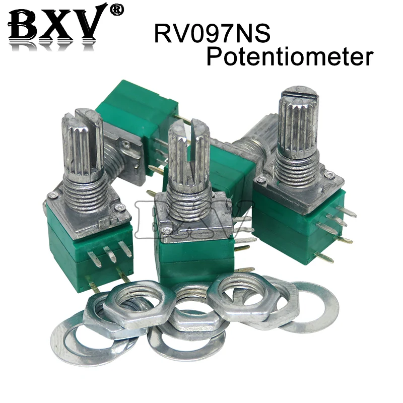 5PCS/lLOT RV097NS 5K 10K 20K 50K 100K 500K B5K With A Switch Audio 5PIN Shaft 15mm Amplifier Sealing Potentiometer hjxrhgal