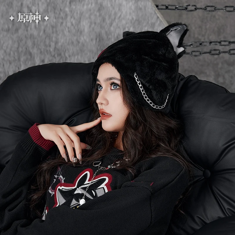 Wriothesley Cappello Originale Merch Genshin Impact Wriothesley Tema Impressione Serie Fuzzy Peluche Cappello Puntelli Cosplay Berretto Caldo