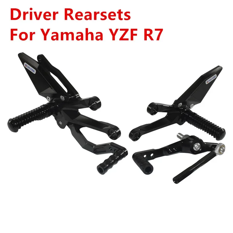 Motorbike YZF-R7 Adjustable Rider Rearset Footrests Foot Rest Pegs Rear Sets For Yamaha YZF R7 2022 2023 2024