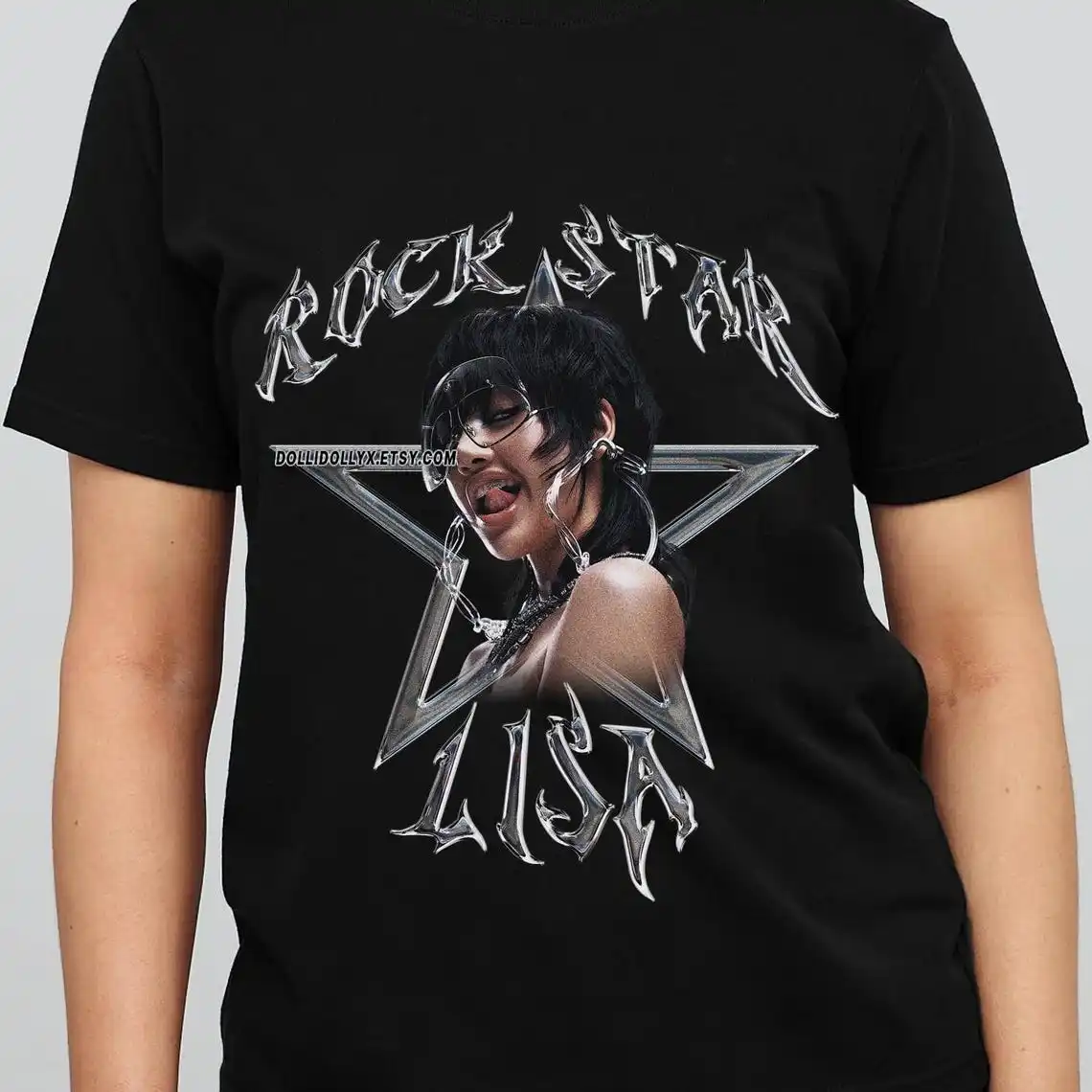 lisa T-shirt Rock Star Lalisa tee Kpop shirt Thai singer shirt Lisa shirt Thai pop music tee