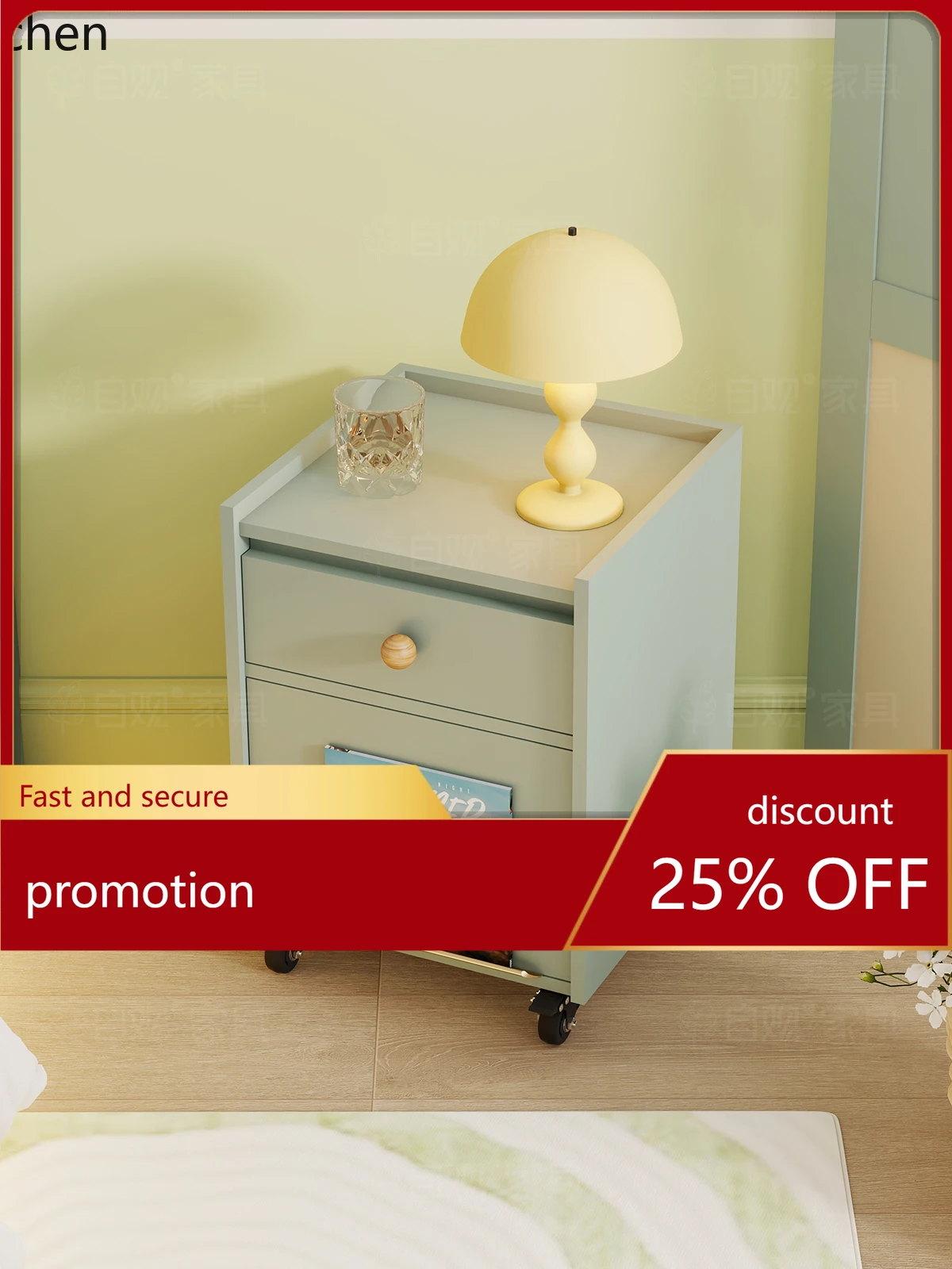 ZML خزانة جانبية غرفة المعيشة وطاولة الوجبات الخفيفة غرفة نوم خزانة بجانب السرير تخزين المنزل طاولة جانبية بسيطة خزانة ذات درجين