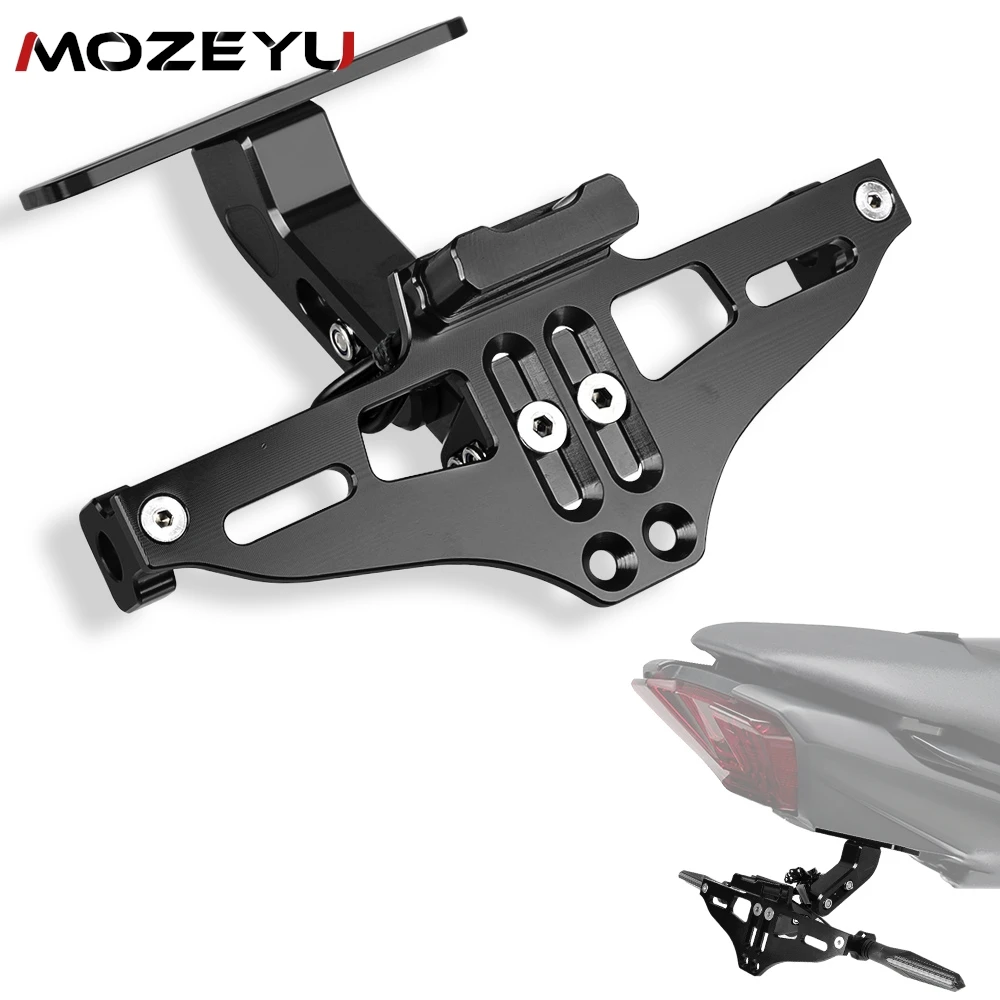 

For Suzuki HAYABUSA GSX1300R 1999-2020 2021 2022 2023 Motorcycle License Plate Holder Bracket Number Holder With LED Light