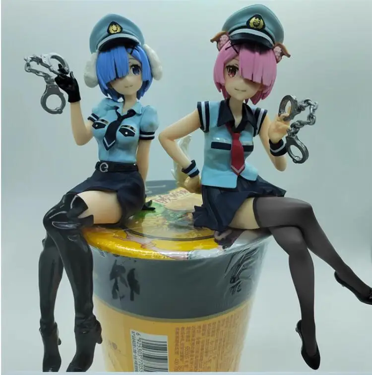 

No box 2023 Lowest Promotional price Japanese original anime figure Rem/Ram police dog ver action figure collectible model toys