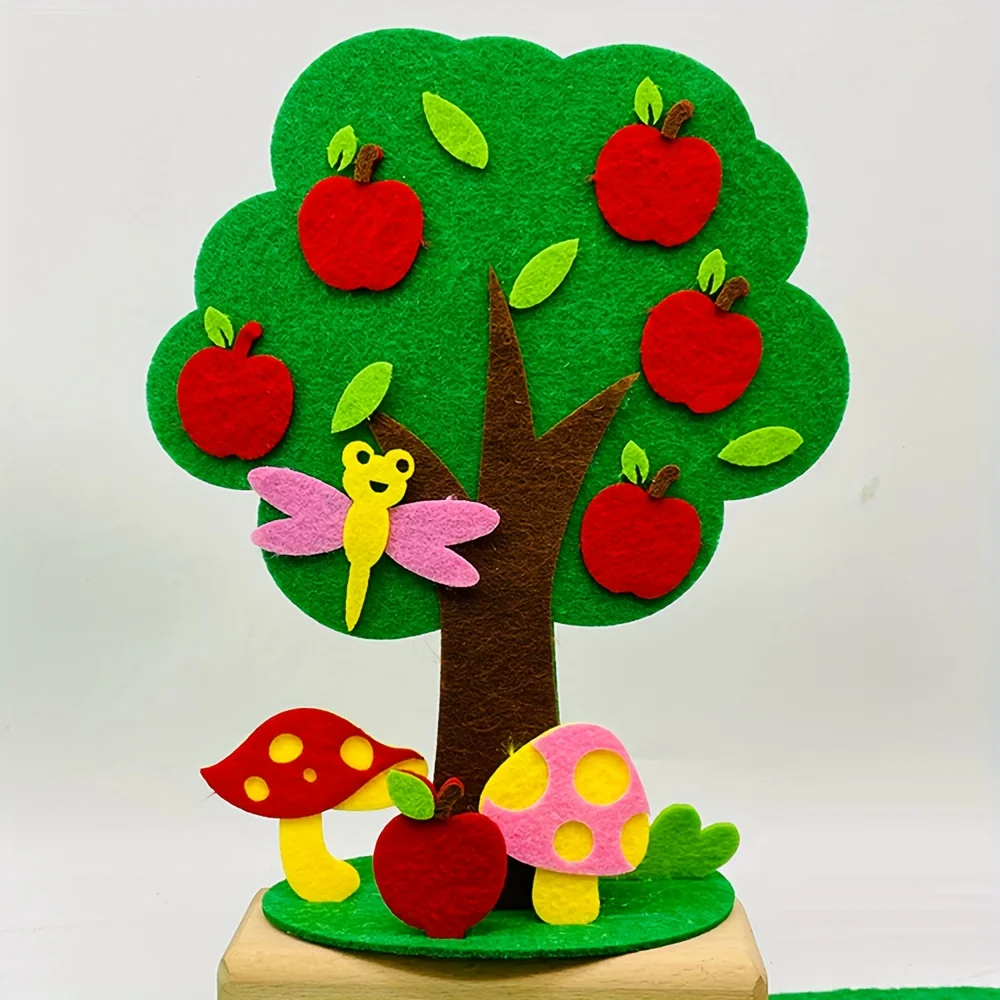 DIY Felt Seasonal Tree Craft Kit Four Seasons Vibrant Colors Polyester Material Fun Design Year Round Decoration Tree Ornament view 3