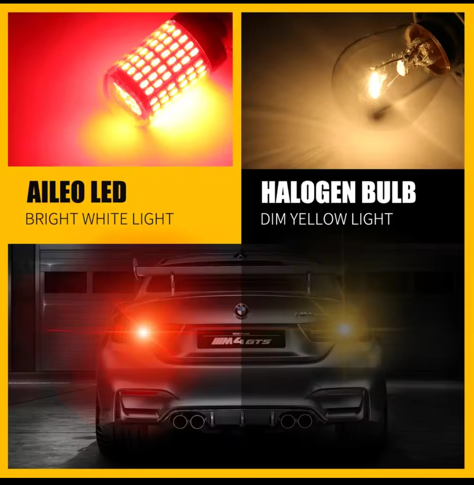 2025 update 1157 BAY15D LED Canbus 144SMD 20W Car Brake Reverse Lamp Tail Light Bulb