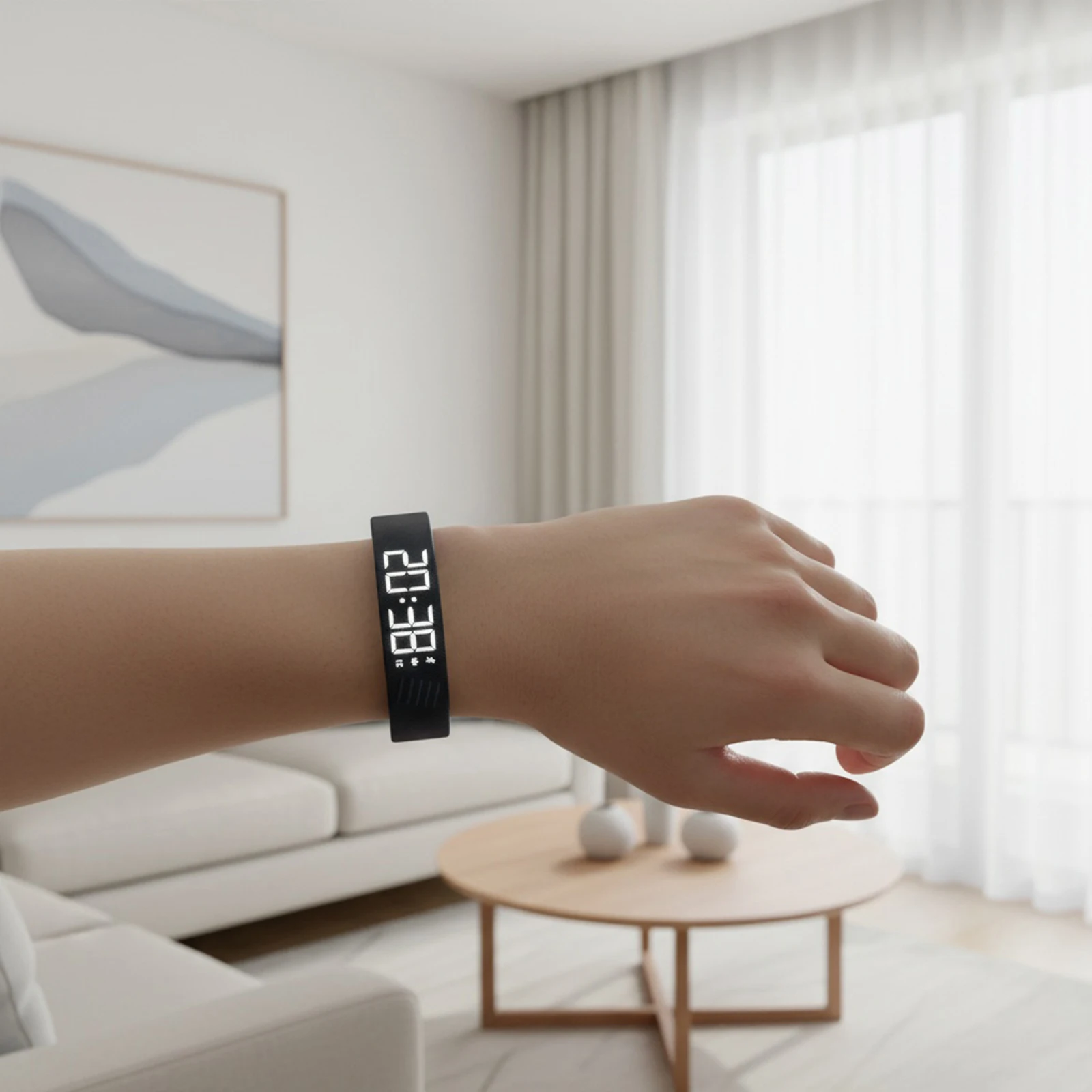 

Vibrating Alarm Wristband with Step Counter Pedometer Alarm Clock Watches Rechargeable for Heavy Sleepers Men & Women