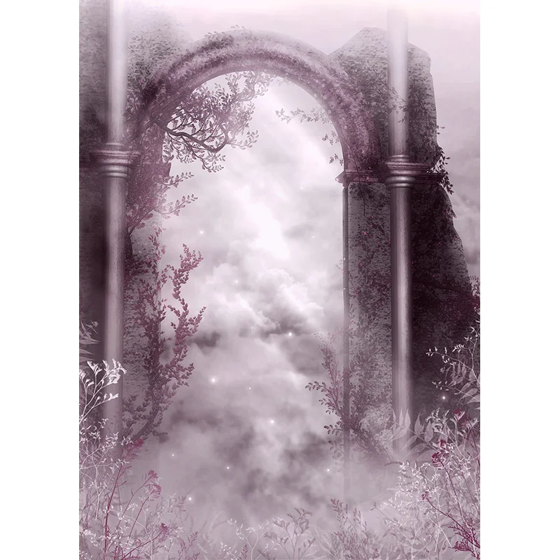 SHENGYONGBAO Art Fabric Dream Forest Castle Fairy Tale Children Photography Backdrops Prop Photo Background  2158 TTW-03