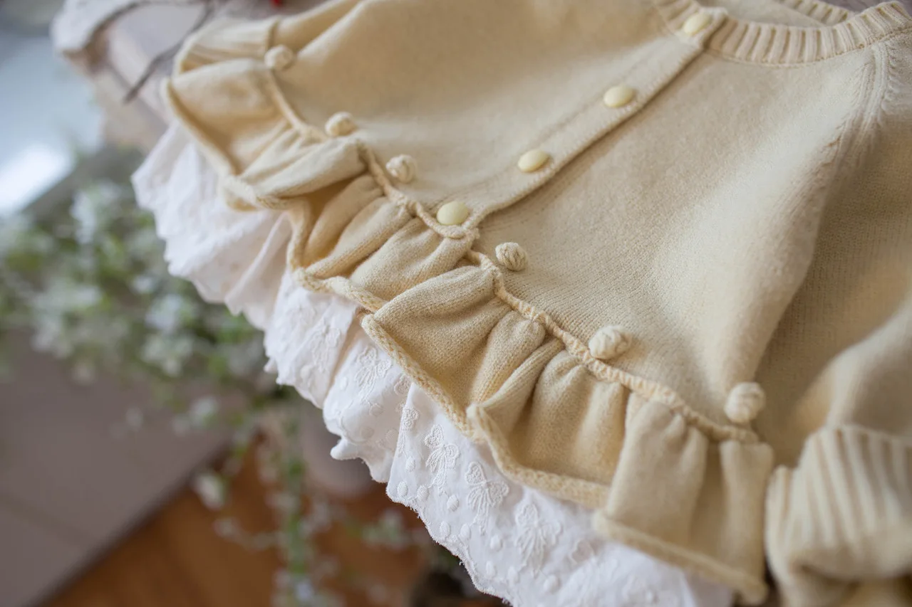 MILANCEL 1-7 Jahre Kinderpullover mit Umlegekragen, warme Strickkleidung für Mädchen, Baumwollpullover für Jungen, Strickkleidung für Mädchen. – Detail 15