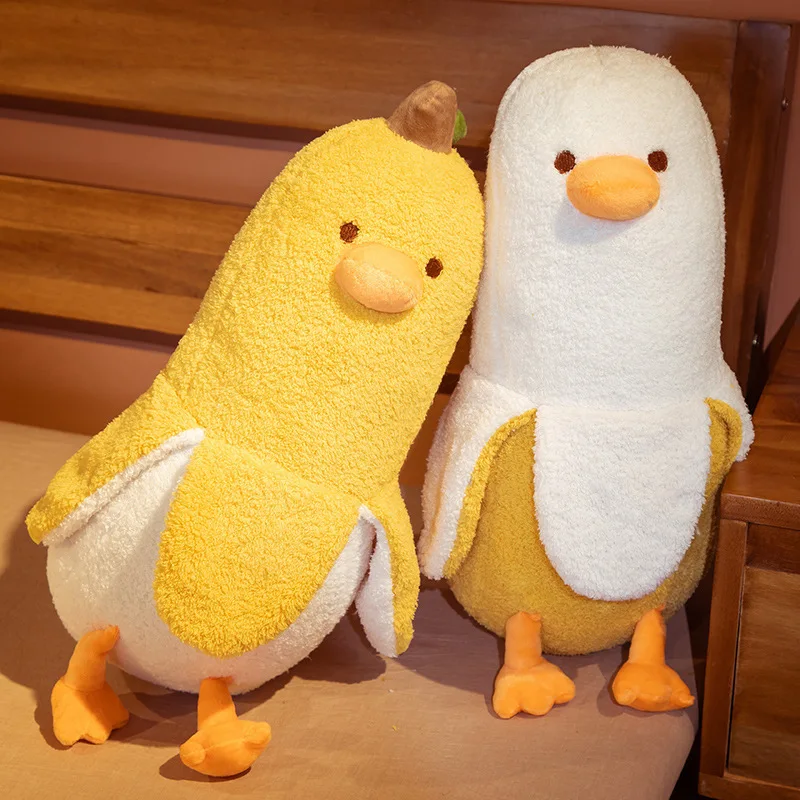 50/70/90cm Kawaii Banana Duck Plush Toys Soft Stuffed Cartoon Sleeping Pillow Home Sofa Bed Decoration Children Gifts